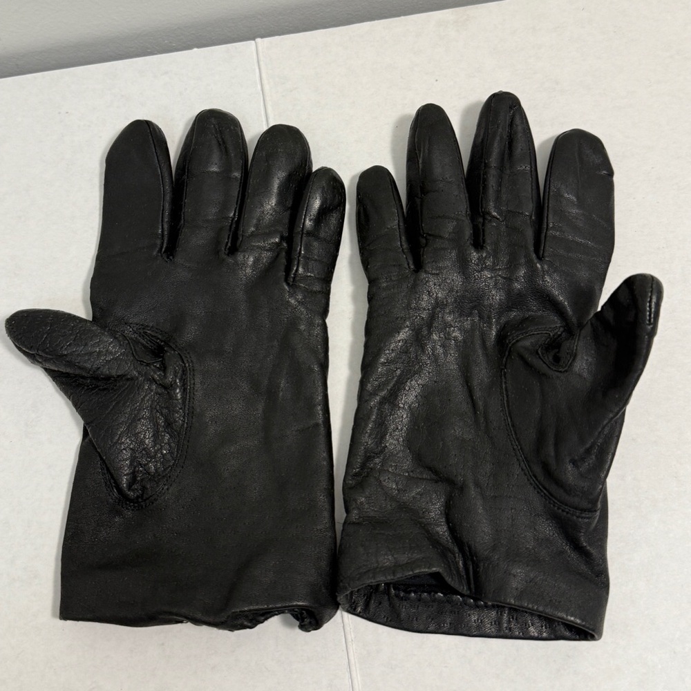Genuine Leather Fourchette Gloves WPL 12931 Vintage - Picture 10 of 12